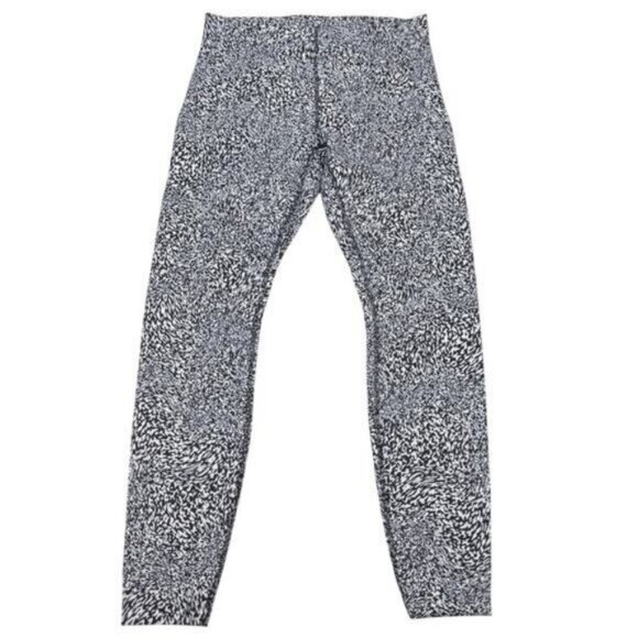 Lululemon InStill High-Rise Tight 28" In Warped Grain Alpine White Black Size 10 - Picture 3 of 8